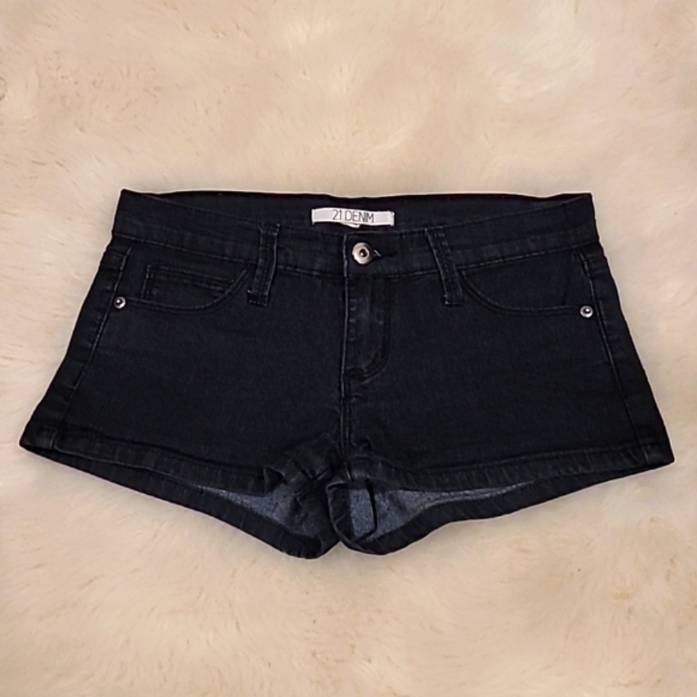 Forever 21 Black Demin Jean Shorts
